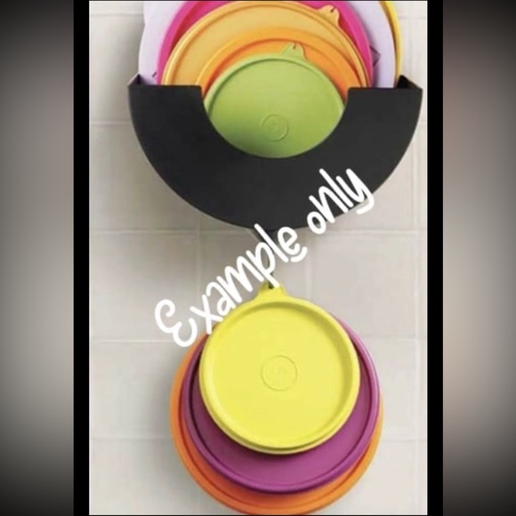 Tupperware Seal Lid Storage Organizer Black Perfect to Store all Lids Seals - Picture 7 of 7